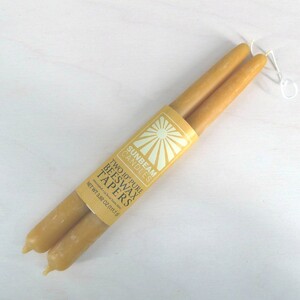 DIPPED BEESWAX TAPERS